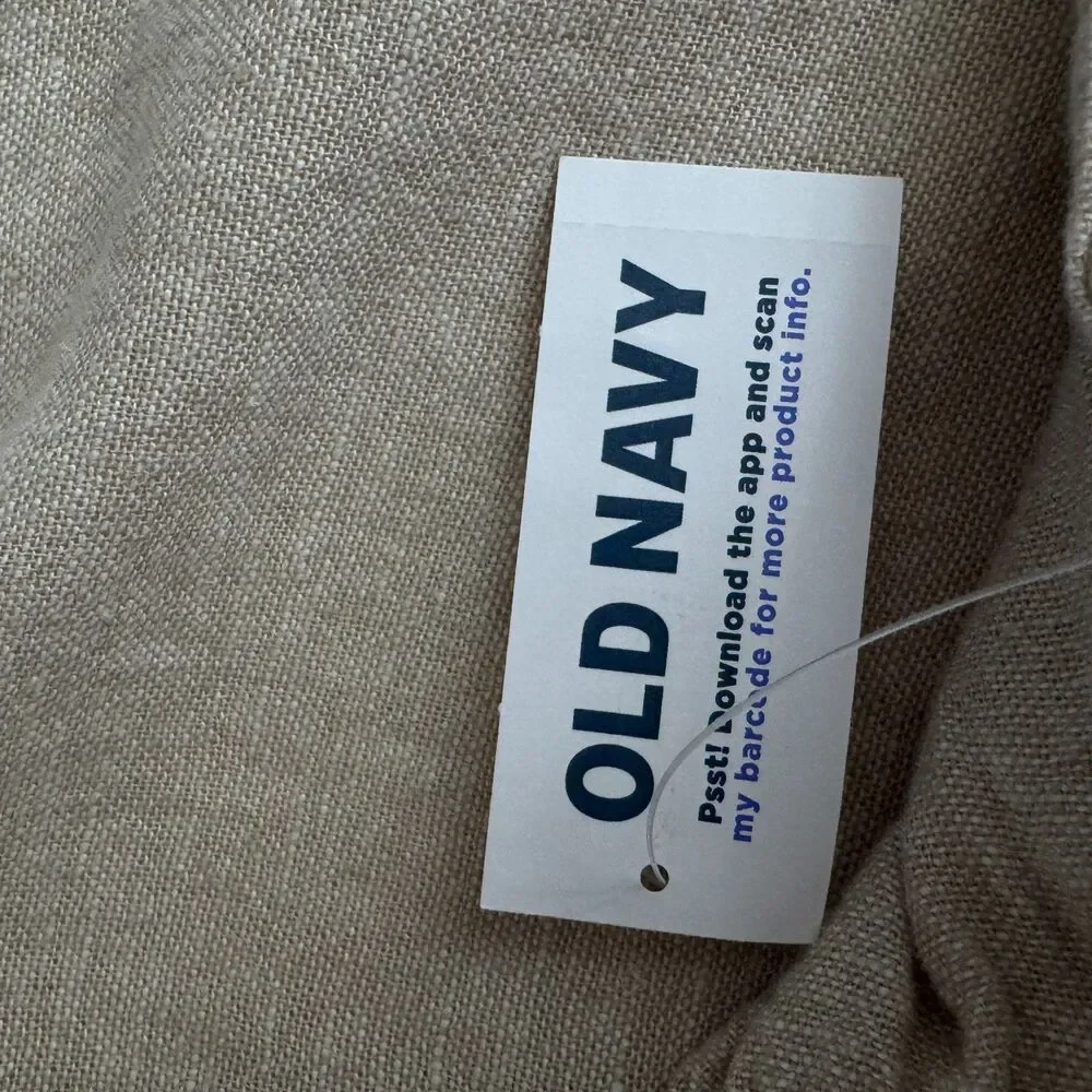 New Old Navy High-Waist Linen-Blend Straight Ankle Pant Womens Size Small Petite